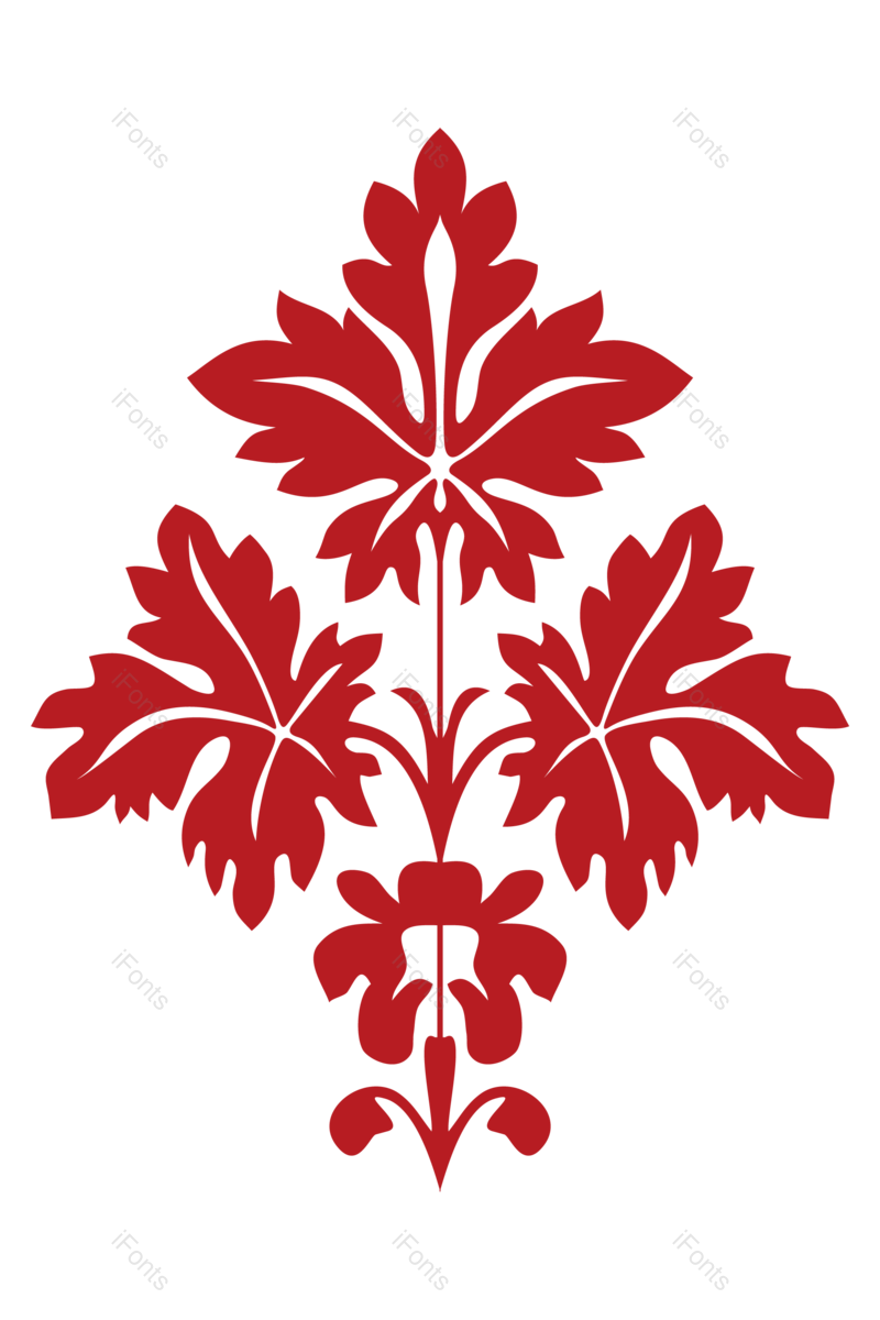 剪纸花纹图片,中式图案元素,剪纸图案PNG,中国红免抠素材